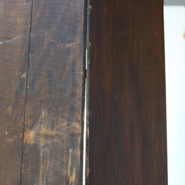 Antique Two-Piece Walnut Step Back Bookcase Circa 1910 For Sale - Image 12 of 13