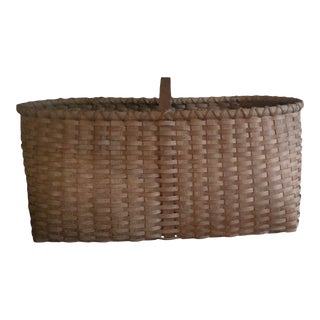 Late 20th Century Antique Gathering Basket For Sale