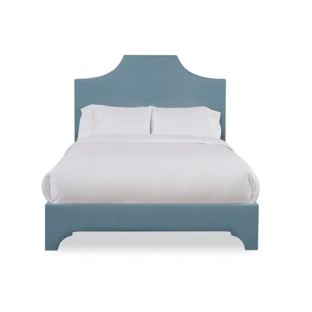 Casa Cosima Kit Full/Double Bedframe, Blue Velvet For Sale - Image 4 of 4