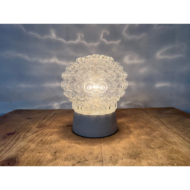 Vintage White Porcelain and Glass Ceiling Light, 1970s For Sale - Image 6 of 14