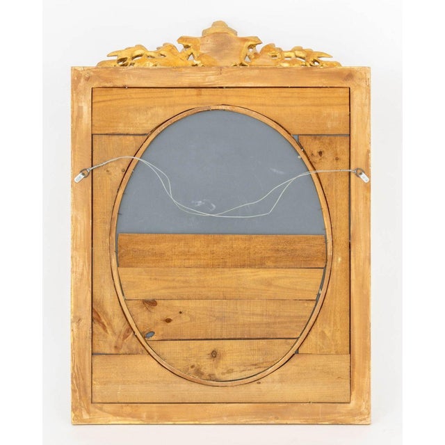 Gold Louis XVI Style Giltwood Framed Cushion Mirror For Sale - Image 8 of 8