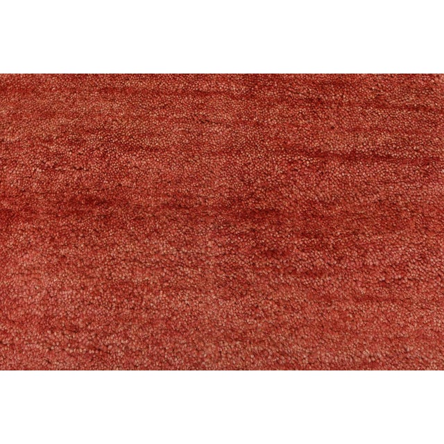 Textile Gabbeh Runner 2’10” X 9’11” Red Wool Contemporary Hand-Knotted Oriental Rug For Sale - Image 7 of 13