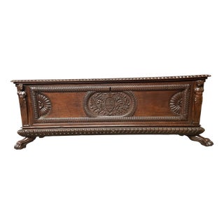 Antique Renaissance Cassone in Walnut, 1580 For Sale