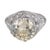 Art Deco Art Deco Gia 4.41 Carat Diamond Sapphire Platinum Engagement Ring, Size 7.25 For Sale - Image 3 of 6