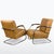 Bauhaus Chrome and Leather Armchairs from Mücke-Melder, 1930s, Set of 2, in Restored conditions. Designed 1920 to 1949 I...