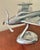 Stylish midcentury Art Deco futuristic chrome plane model prototype model on stand. Please see condition details noted....