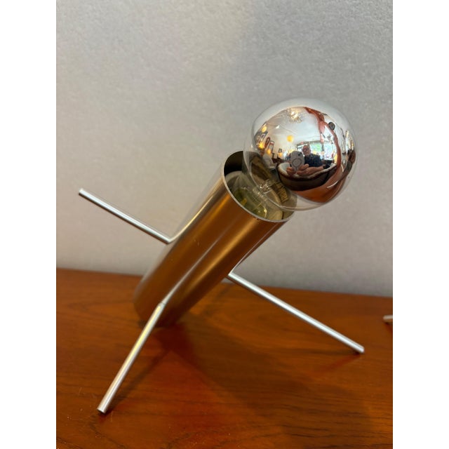 Mid-Century Modern 1960s Otto Wasch for Raak Cricket Lamps- A Pair For Sale - Image 3 of 9