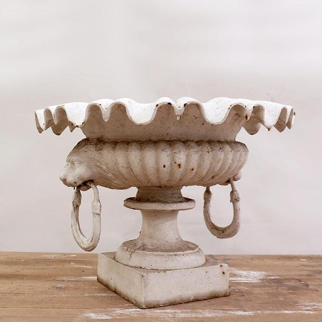 19th Century Cast Iron Basin with Lion Head Handles For Sale - Image 9 of 16