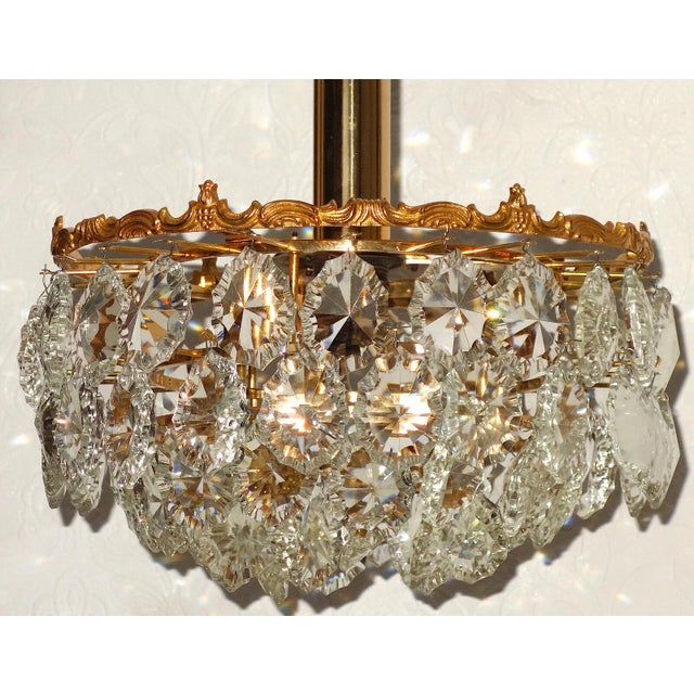 Brass and Crystal Pendant Light from Bakalowits & Söhne, 1960s For Sale - Image 10 of 10