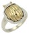Mid 20th Century Tiffany & Co. 18k Yellow Gold Sterling Scarab Beetle Ring Size 4.5 For Sale