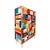 Chest of Drawers with Colored Glass Panels, 1980s For Sale - Image 4 of 8