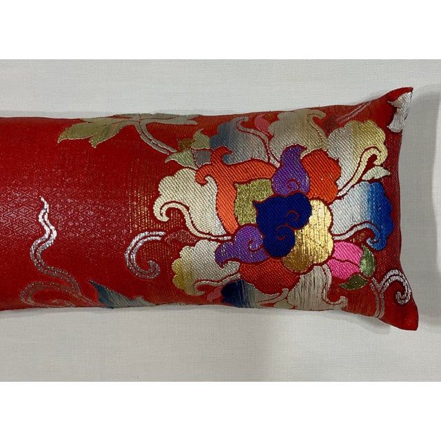 Asian Vintage Single Double-Sided Pillow For Sale - Image 3 of 11