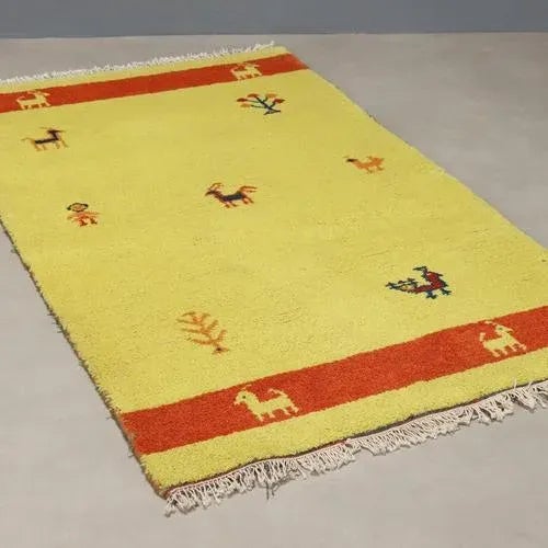 Vintage Gabbeh Rug, India For Sale - Image 9 of 9