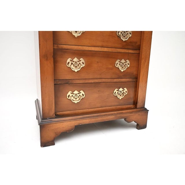 Yew Wood Wellington Chest of Drawers, 1950 For Sale - Image 9 of 11