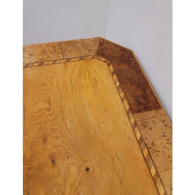 Brown 19th Century Continental Biedermeier Period Figured Maple Table For Sale - Image 8 of 13