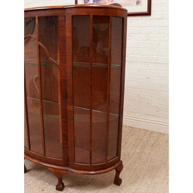 English Walnut Antique Curio For Sale - Image 4 of 12