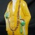 Yellow 1900s Late Qing/Republic Chinese Mandarin Elderly Man Porcelain Figure For Sale - Image 8 of 11