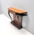 Brown Vintage Beech and Walnut Root Console Table with Orange Glass Top, 1950s For Sale - Image 8 of 15
