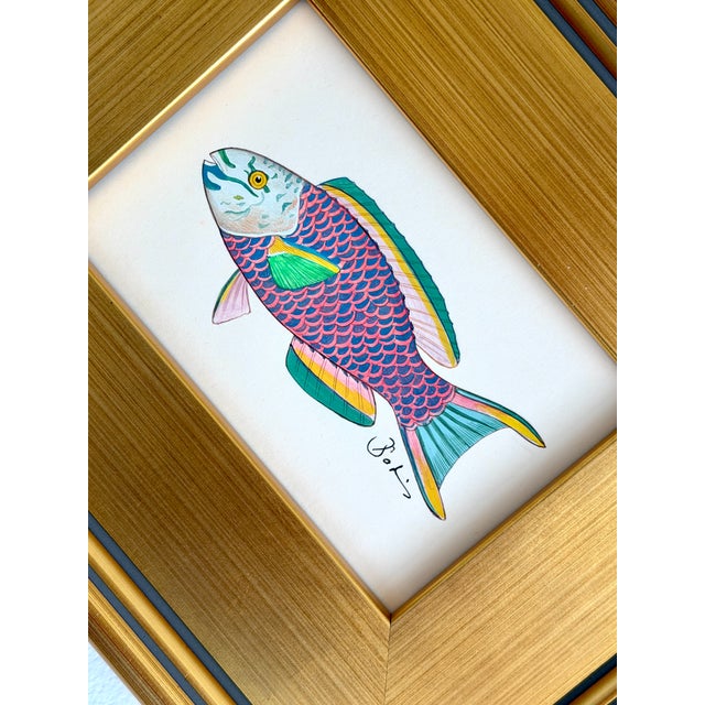 A bold, color-loving fish with the prettiest mix of pattern and personality. Hand-painted by master artists using acrylic...