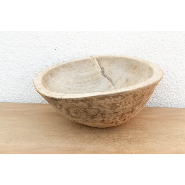 African African Kitchen Bowl W/Light Finish For Sale - Image 3 of 8
