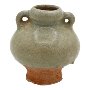 15th Century Thai Sawankhalok Celadon Glazed Pottery Jarlet