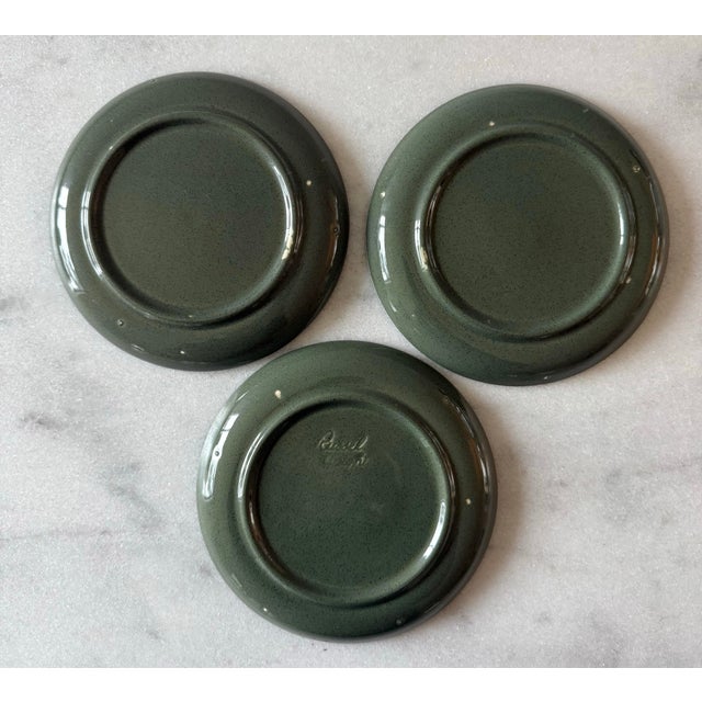 Set of 3 Mid Century Russel Wright Green Small Plates For Sale In Austin - Image 6 of 7