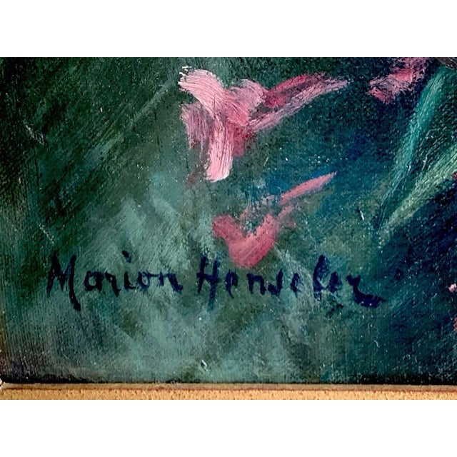 Mid 20th Century Portrait Girl Amongst Flowers, by Marion Henseler For Sale - Image 9 of 11