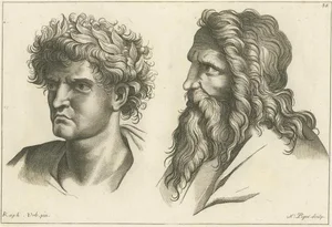 Pigné, Contrast of Time: Ancient Wisdom, 1740, Engraving
