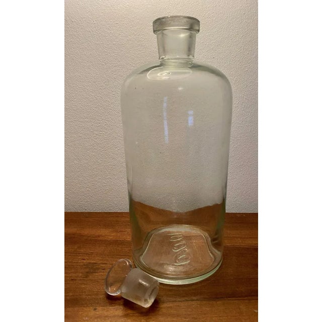 Transparent Pharmacy Bottle, 1950s For Sale - Image 4 of 7