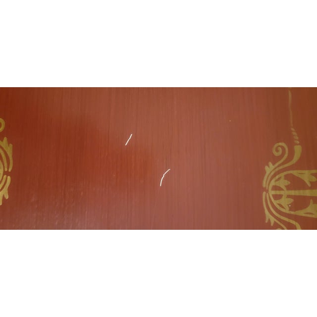 Mid 20th Century Vintage Dutch Hand Painted Metal Tray Top Accent Table on Stand For Sale - Image 9 of 18