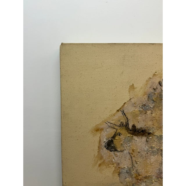 Large scale abstract encaustic/oil painting Signed lower right 37 x 54