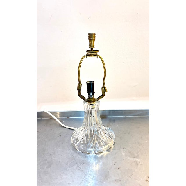 1930s-40s mini glass table lamp. Excellent condition. Measurements 10.5" tall including harp & finial 6.5" tall to tip of...