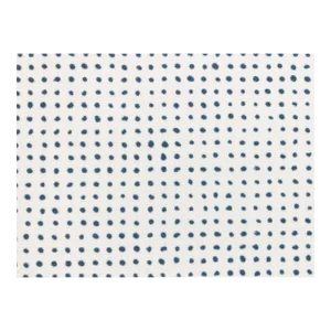 Delaney and Long Squall Bluebird Small Dot Navy Blue Off White Outdoor Water Resistant Nautical Upholstery Fabric