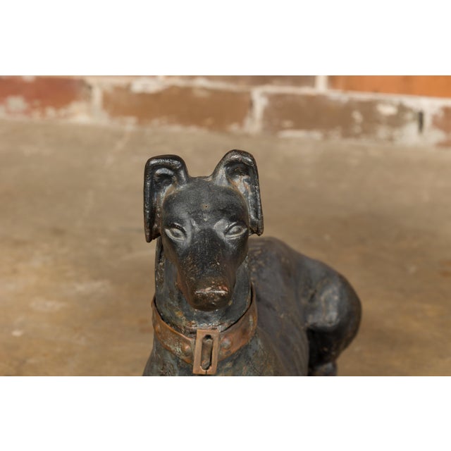 J.W. Fiske & Company J.W Fiske Iron Greyhound Dog Sculptures, Late 19th Century New York, a Pair For Sale - Image 4 of 12