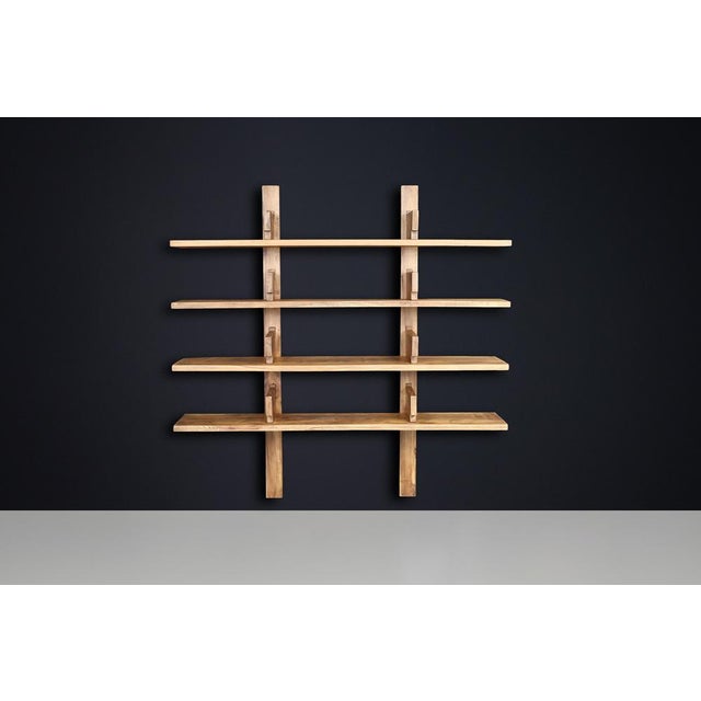 1970s Patinated Elm Bookshelf in the style of Pierre Chapo, France, 1970s For Sale - Image 5 of 18