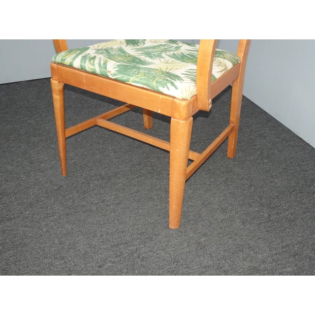 Vintage Mid Century Danish Modern Side Chair with Curved Armrests For Sale - Image 10 of 13