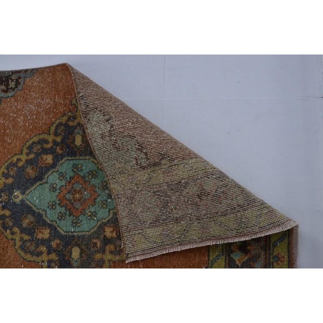 Turkish Vintage Turkish Rug, Earth Tones Runner For Sale - Image 3 of 10