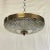 1970s Gilt Metal and Cut Glass Coupe Pendant Form Flush Ceiling Fixture For Sale - Image 5 of 9
