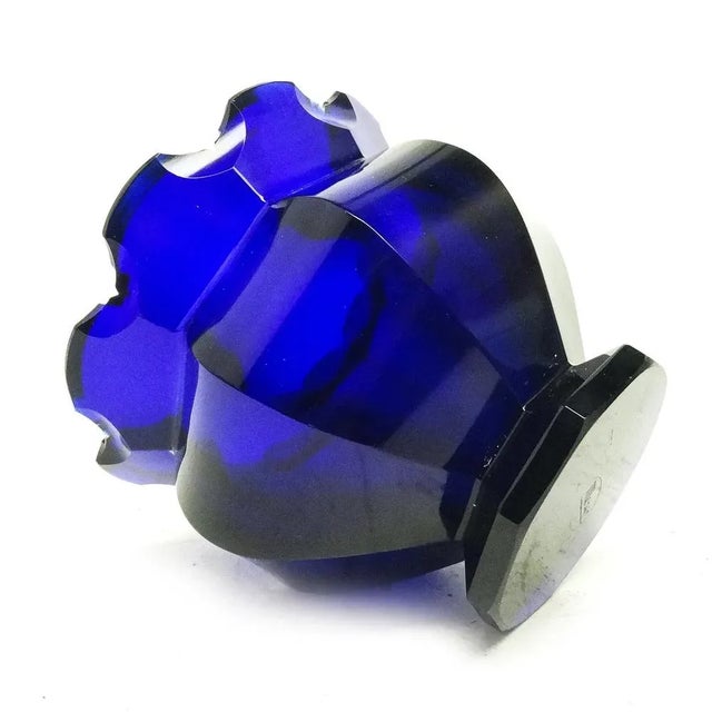 Glass Antique Biedermeier Vase from Moser, Czechoslovakia For Sale - Image 7 of 10