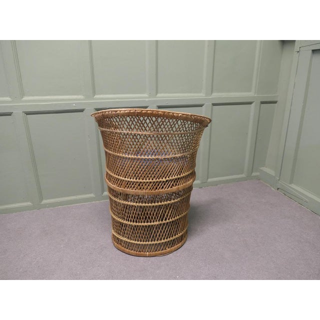 French Tiki Style Woven Bamboo Tub Chair, 1960s For Sale - Image 6 of 8