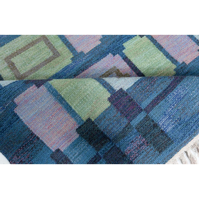 Doris Leslie Blau Vintage Swedish Rug by Judith Johansson Spice Hall For Sale - Image 4 of 8