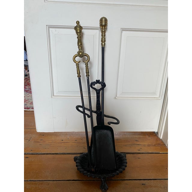Antique Victorian Ornate Fireplace Tool Set Condition: good pre-owned, mild not significant imperfections. Dimensions:...