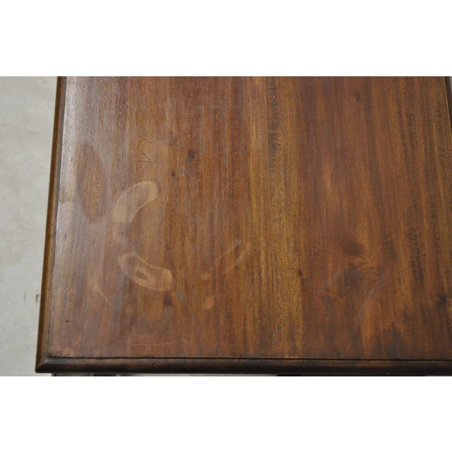 Wood Late 20th Century Vintage French Rococo Style Mahogany Nesting Side Tables - Set of 3 For Sale - Image 7 of 11