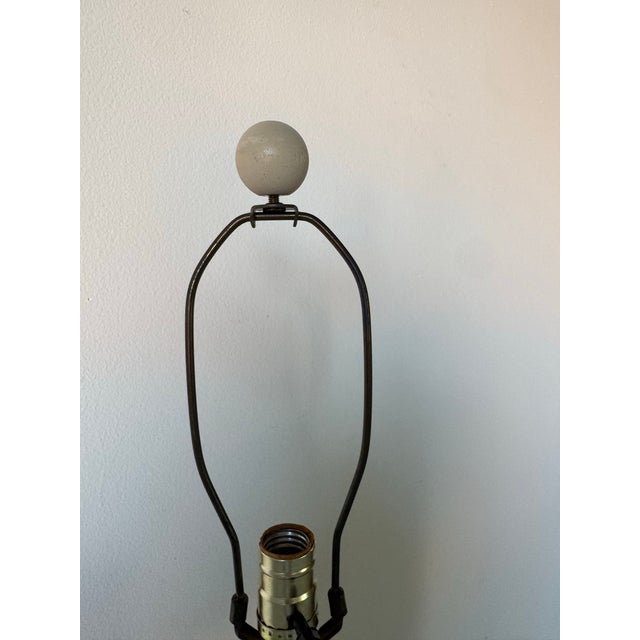 1980s Coastal Palm Beach Hollywood Regency Plaster Floor Lamp With Palm Leaf Motif For Sale In Miami - Image 6 of 11