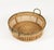 Mid-Century Modern Mid-Century Round Bowl or Centerpiece in Rattan and Brass, Italy, 1970s For Sale - Image 3 of 12