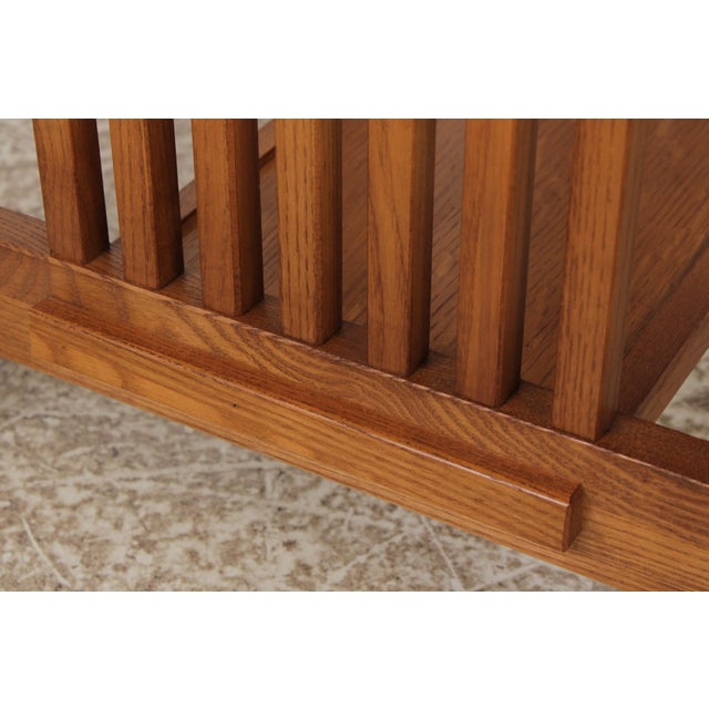 Arts & Crafts Mission Style Oak 2 Tier End Table For Sale - Image 12 of 15