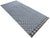 Mid-Century Modern Handmade Cotton Area Rug, Vegetable Dyed, Gray, Pink, Cream and Tan Geometric Dhurrie -6'x12' For Sale - Image 3 of 13