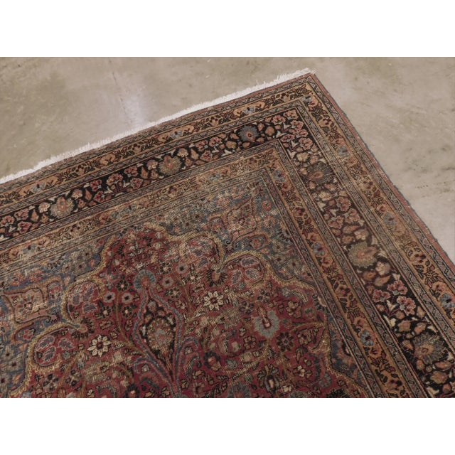 Raspberry Red 1930s Persian Rug 4'2"x 6'5" For Sale - Image 8 of 13