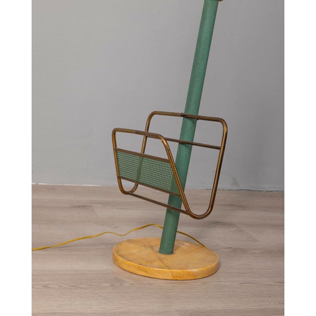 Vintage Italian Coffee Table with Lamp and Magazine Rack For Sale - Image 9 of 11