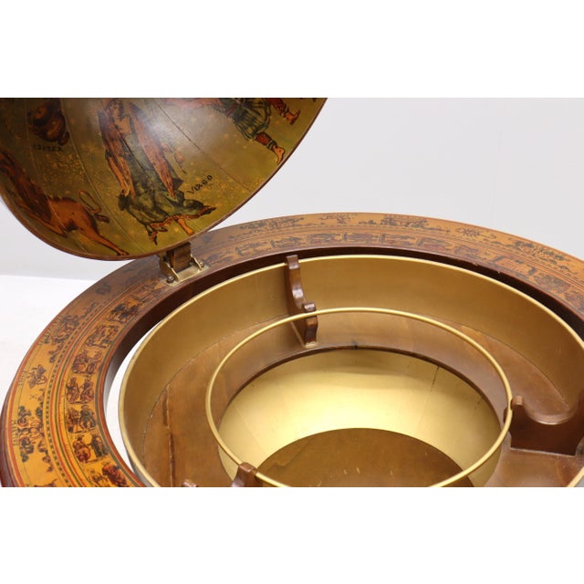 Mid-Century Wood Bar Globe For Sale - Image 4 of 6